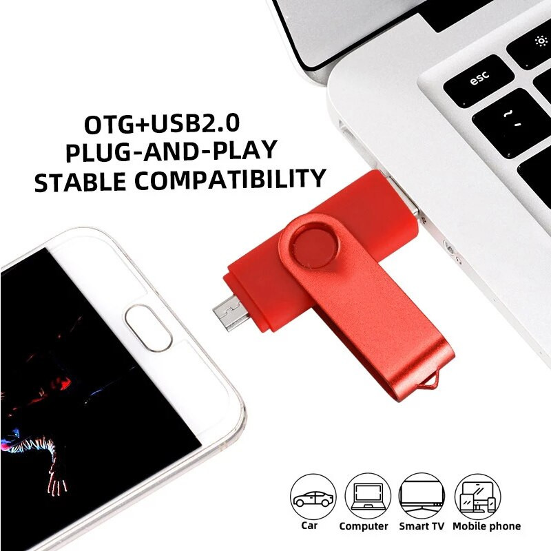 Μονάδα flash USB υψηλής ταχύτητας OTG Pen Drive 64gb USB Stick 16gb Περιστρεφόμενη μονάδα στυλό για Android Micro/PC Business δώρο
