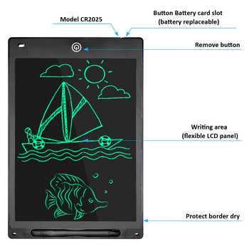 Ταμπλέτα ζωγραφικής οθόνης LCD 12 ιντσών Ταμπλέτα ζωγραφικής οθόνης 12 ιντσών Ψηφιακά tablet γραφικά Παιδικά ηλεκτρονικά παιχνίδια χειρογράφου