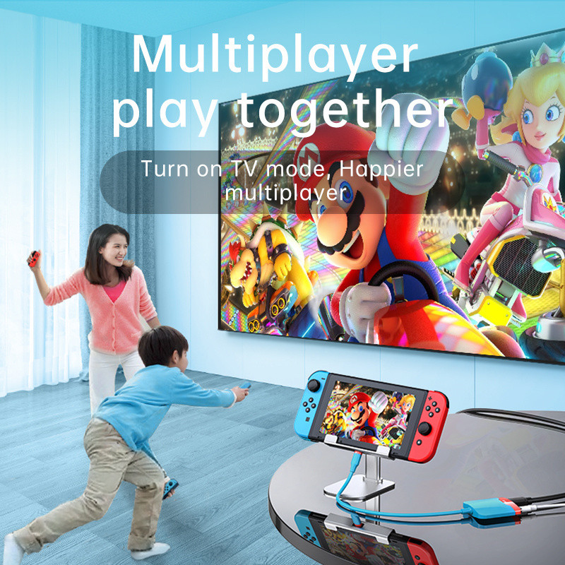 USLION USB C Switch TV dokkoló Nintendo NS Switch Host hordozható dokkolóállomáshoz Tartozékok HDMI-kompatibilis 4K TV 100W PD