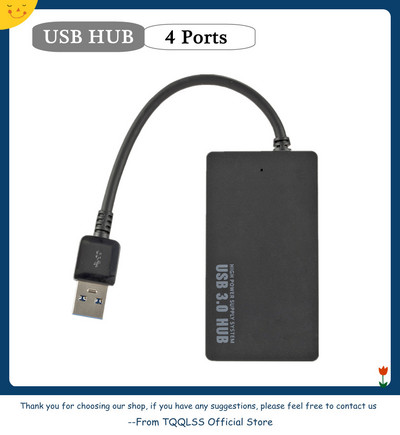 Nagy sebességű USB 3.0 2.0 HUB Multi USB Splitter 4 portos bővítő Több USB bővítő Számítógép-tartozékok Laptop PC-hez