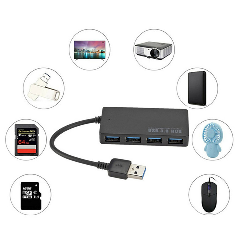 Nagy sebességű USB 3.0 2.0 HUB Multi USB Splitter 4 portos bővítő Több USB bővítő Számítógép-tartozékok Laptop PC-hez