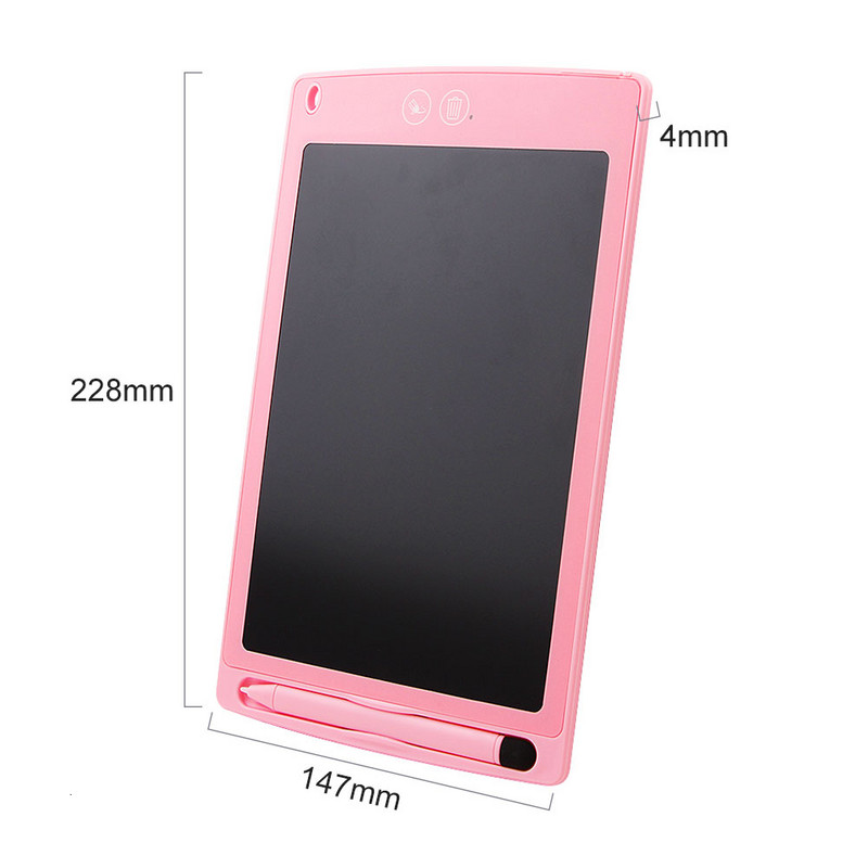 CHYI Tabletă de scris LCD cu ștergere parțială de 8,5 inci Scriere de mână aspră Blocnotes electronice digitale Tablă de desen ștergabilă Bloc de jucărie pentru copii