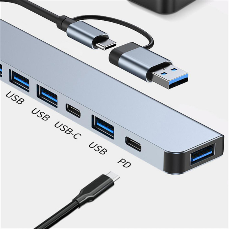 USB Hub 3.0 Multiport Dock Station 7 IN 1 C típusú osztó 5 W PD Adaptador Lenovo Xiaomi Macbook Pro számítógép-tartozékokhoz