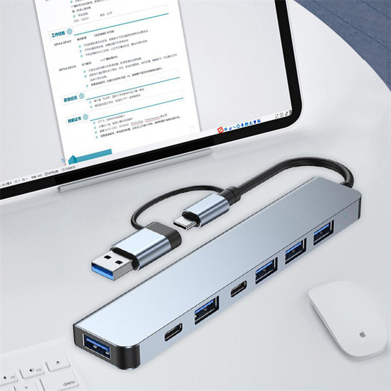 USB Hub 3.0 Multiport Dock Station 7 IN 1 C típusú osztó 5 W PD Adaptador Lenovo Xiaomi Macbook Pro számítógép-tartozékokhoz