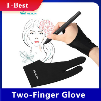 Huion GL200 Ръкавица за рисуване без размер с два пръста Artist Tablet Ръкавица за рисуване за графични таблети Huion/Wacom/BOSTO/UGEE