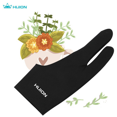 Huion GL200 Ръкавица за рисуване без размер с два пръста Artist Tablet Ръкавица за рисуване за графични таблети Huion/Wacom/BOSTO/UGEE