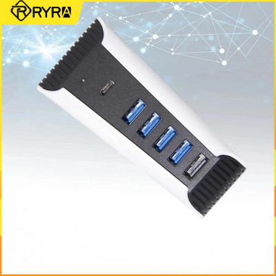 RYRA kelių prievadų USB šakotuvas Palaiko kelis įrenginius, skirtus PS5 1–5 USB3.0 konsolės importavimo skirstytuvo plėtiklio adapterio skaitmeninis leidimas