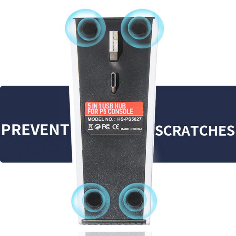 RYRA kelių prievadų USB šakotuvas Palaiko kelis įrenginius, skirtus PS5 1–5 USB3.0 konsolės importavimo skirstytuvo plėtiklio adapterio skaitmeninis leidimas