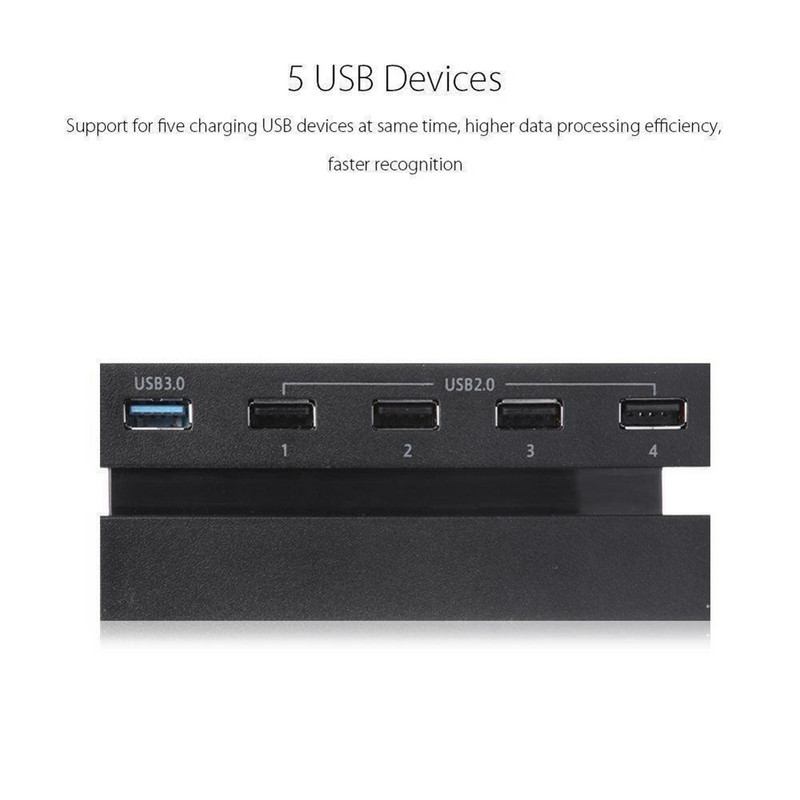 5 portos USB 3.0 2.0 nagysebességű bővítőadapter hub PS4-hez kontrollerhez adapter hub Sony Playstation4 játékkonzolhoz tartozék
