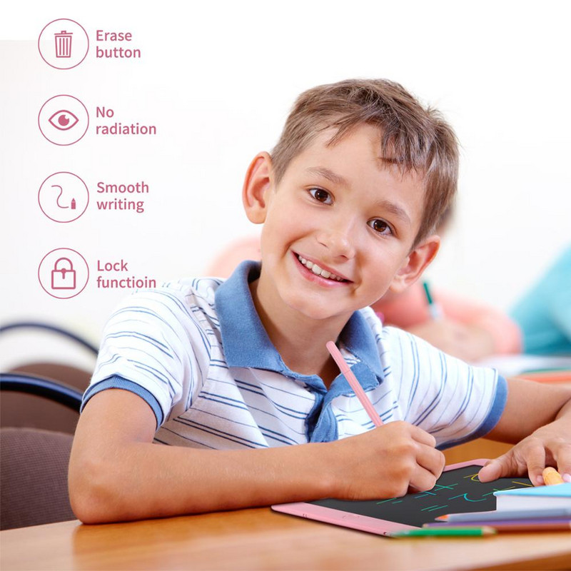 Tabletă de scris LCD cu display colorat de 8,5/10 inci Tampoane pentru tabletă de desen digitală Tabletă electronică portabilă ultra-subțire de scris de mână