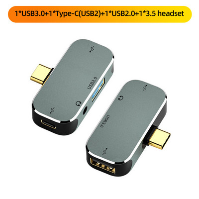 FONKEN 4 u 1 USB C HUB za Macbook Pro Air M1 M2 Type-C Extension Hub 3.5mm Jack adapter za slušalice USB 3.0 2.0 kabel pretvarač