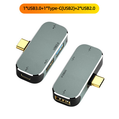 FONKEN 4 u 1 USB C HUB za Macbook Pro Air M1 M2 Type-C Extension Hub 3.5mm Jack adapter za slušalice USB 3.0 2.0 kabel pretvarač