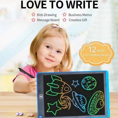 Tabletă de scriere LCD de 12 inchi, cu cifre, tablă magică, tabla de desen cu electroni, instrument de pictură artistică, jucării pentru copii, joc pentru creier, cel mai bun cadou pentru copii