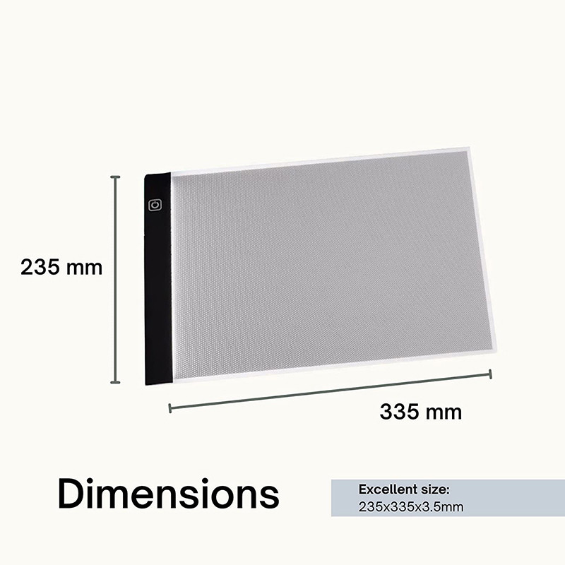 A4 LED gaismas spilventiņš dimanta gleznošanai, ar USB darbināms gaismas dēlis digitālās grafikas planšetdators zīmēšanas paliktņa mākslas gleznošanai