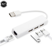 USB Ethernet USB-elosztó RJ45 Lan hálózati kártyához 10/100 Mbps Ethernet-adapter Mac-hez iOS Laptop PC Windows RTL8152 USB 2.0 hub