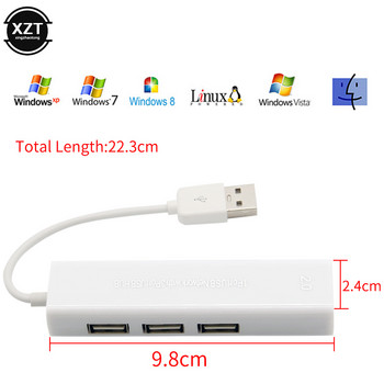 USB Ethernet USB хъб към RJ45 Lan мрежова карта 10/100 Mbps Ethernet адаптер за Mac iOS лаптоп PC Windows RTL8152 USB 2.0 хъб