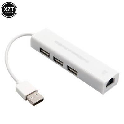 USB Ethernet USB-elosztó RJ45 Lan hálózati kártyához 10/100 Mbps Ethernet-adapter Mac-hez iOS Laptop PC Windows RTL8152 USB 2.0 hub