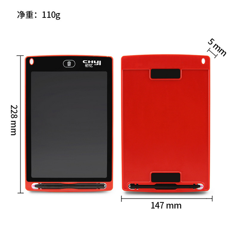 CHYI Digital Epaper LCD rakstāmā planšetdators 8,5 collu E rakstāmā dēlis Elektroniski grafiski piezīmju bloki ar bloķēšanas pogu paliktni bērniem
