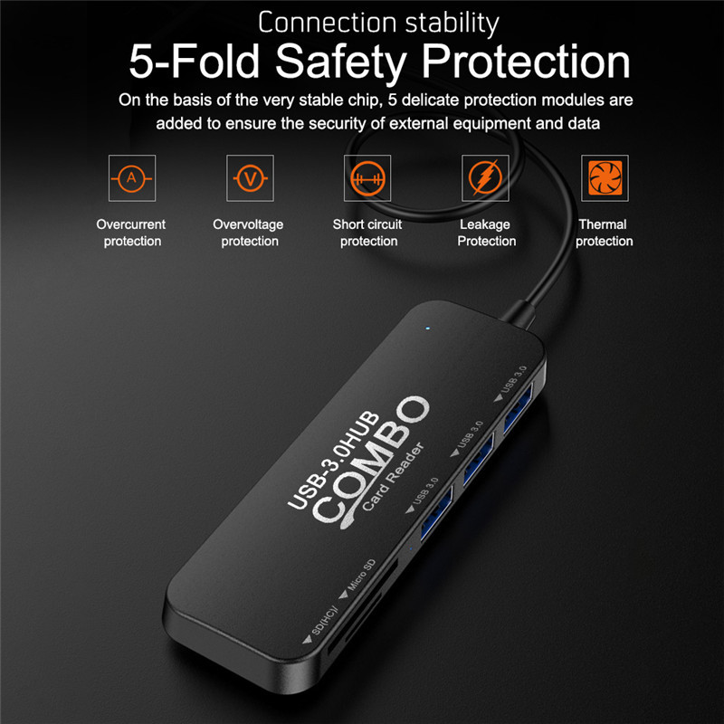 USB C HUB Type C na Multi USB 3.0 HUB Adapter za MacBook Pro Huawei Mate 20 Splitter 3 porta Micro SD TF čitač kartica Dodatna oprema