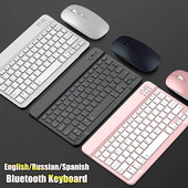 Ρωσικό ασύρματο πληκτρολόγιο Bluetooth για Tablet ipad Mini πληκτρολόγιο και ποντίκι Πορτογαλικό/ισπανικό κιτ πληκτρολογίου για ipad Pro Air 4