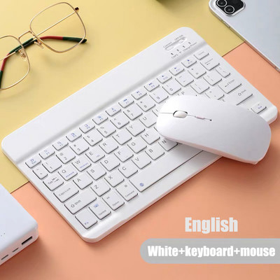 Ρωσικό ασύρματο πληκτρολόγιο Bluetooth για Tablet ipad Mini πληκτρολόγιο και ποντίκι Πορτογαλικό/ισπανικό κιτ πληκτρολογίου για ipad Pro Air 4