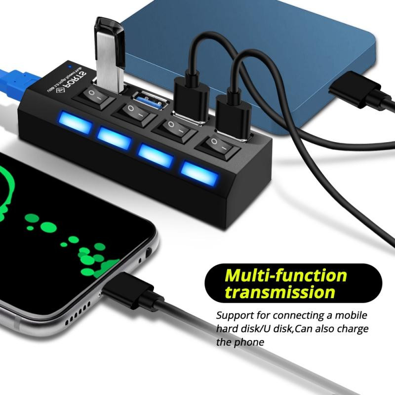 Micro USB HUB 3.0 4 Ports Expander 5Gbps Hub Hab Keyboard Hub High Speed Splitter Adapter για υπολογιστή υπολογιστή