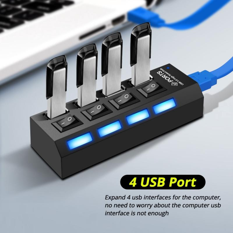 Micro USB HUB 3.0 4 Ports Expander 5Gbps Hub Hab Keyboard Hub High Speed Splitter Adapter για υπολογιστή υπολογιστή
