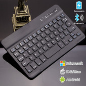 Πληκτρολόγιο Ασύρματο πληκτρολόγιο Bluetooth για tablet υπολογιστή Notebook τηλέφωνο Mini ασύρματο επαναφορτιζόμενο πληκτρολόγιο