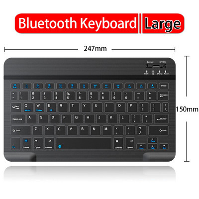 Πληκτρολόγιο Ασύρματο πληκτρολόγιο Bluetooth για tablet υπολογιστή Notebook τηλέφωνο Mini ασύρματο επαναφορτιζόμενο πληκτρολόγιο