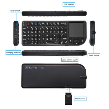 Ръчна 2.4G мини безжична клавиатура с RF тъчпад мишка за Ipad MacBook Samsung Android Smart TV Box Windows PC таблет