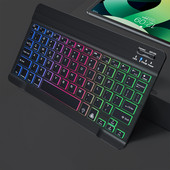 Πληκτρολόγιο Ipad Ασύρματο πληκτρολόγιο Bluetooth για tablet Mini πληκτρολόγιο με οπίσθιο φωτισμό στα ρωσικά για τηλέφωνο Ipad Pro 12 9 Air 4 IOS Android