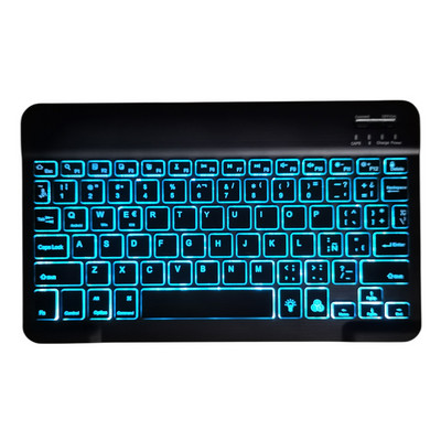 Πληκτρολόγιο Bluetooth 7 χρωμάτων RGB Επαναφορτιζόμενο Ασύρματο πληκτρολόγιο με οπίσθιο φωτισμό για iPad mini Air Pro για Android Widows Phone Tablet
