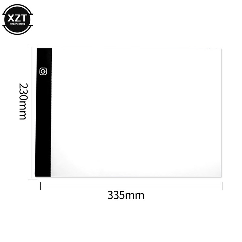 Digitális grafikus tábla A4-es LED Artist vékony hordozható elektronikus művészi rajzsablonos rajztábla könnyű másolólap nyomkövető írósablon