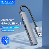 ORICO USB 3.0 HUB 4 priključka Aluminij Typc-c na USB 3.0 HUB 5Gbps velike brzine Multi Type C Splitter Ultra-Slim OTG adapter za PC