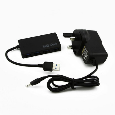 CHYI USB 3.0 Hub Multi In One 4 Θύρες USB3.0 Hab Splitter με εξωτερικό προσαρμογέα ρεύματος Combo Αξεσουάρ υπολογιστή για υπολογιστή Macbook