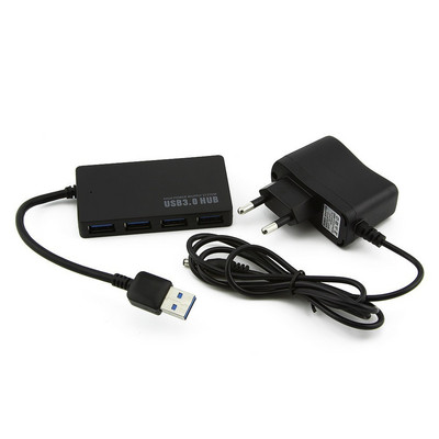 CHYI USB 3.0 Hub Multi In One 4 Θύρες USB3.0 Hab Splitter με εξωτερικό προσαρμογέα ρεύματος Combo Αξεσουάρ υπολογιστή για υπολογιστή Macbook