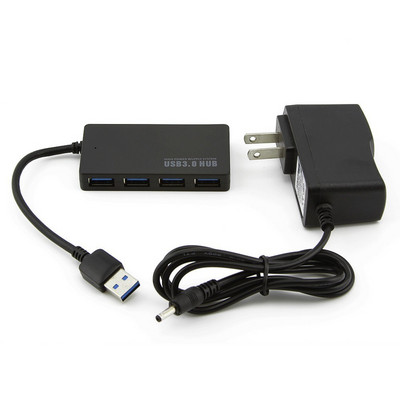 CHYI USB 3.0 Hub Multi In One 4 Θύρες USB3.0 Hab Splitter με εξωτερικό προσαρμογέα ρεύματος Combo Αξεσουάρ υπολογιστή για υπολογιστή Macbook
