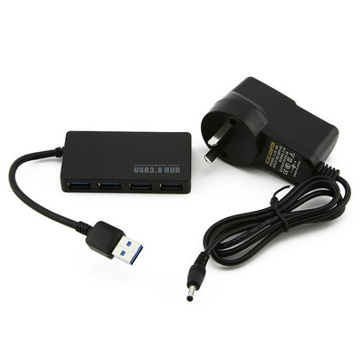 CHYI USB 3.0 Hub Multi In One 4 Θύρες USB3.0 Hab Splitter με εξωτερικό προσαρμογέα ρεύματος Combo Αξεσουάρ υπολογιστή για υπολογιστή Macbook