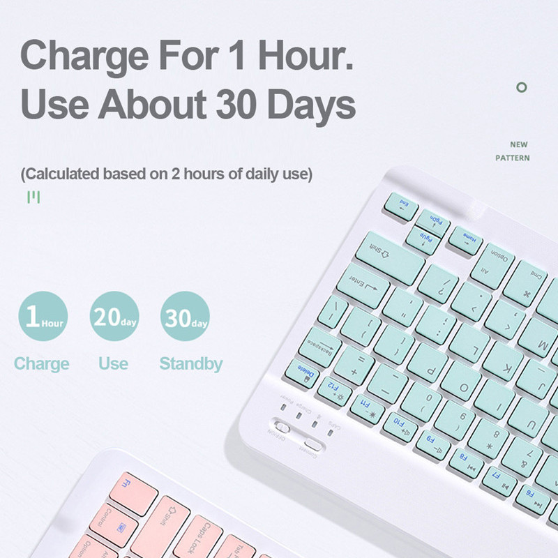 Orosz Bluetooth vezeték nélküli billentyűzet táblagéphez ipad billentyűzet és egér Mini orosz billentyűzetkészlet ipad Pro 12 9 Air 4 S6 Lite készülékhez