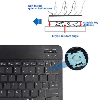10-инчова Bluetooth клавиатура Френска Испанска Руска Арабска AZERTY Клавиатура Безжична Универсална За IPad Tablet Pro 9.7 Air Android
