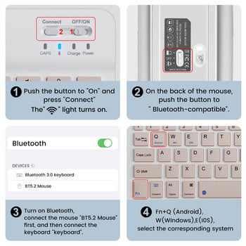 Πληκτρολόγιο Bluetooth 10 ιντσών Γαλλικά Ισπανικά Ρωσικά Αραβικά Πληκτρολόγιο AZERTY Ασύρματο Universal για iPad Tablet Pro 9.7 Air Android