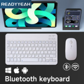 Bluetooth billentyűzet IOS rendszerhez Android Windows iPad billentyűzethez Air Mini Pro vezeték nélküli billentyűzet egér Xiaomi Apple Huawei Tablethez