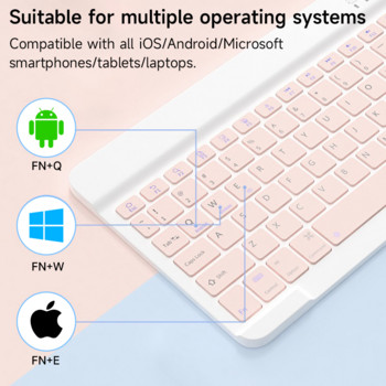 Πληκτρολόγιο Bluetooth για IOS Android Windows για iPad Πληκτρολόγιο Air Mini Pro Ασύρματο πληκτρολόγιο Ποντίκι για Xiaomi Apple Huawei Tablet
