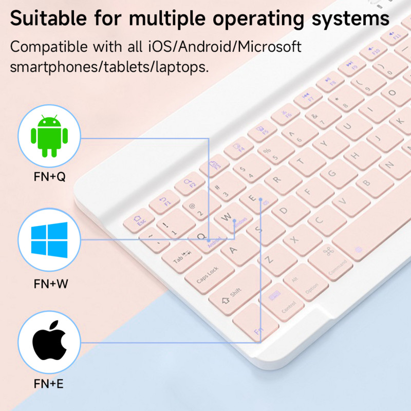Bluetooth billentyűzet IOS rendszerhez Android Windows iPad billentyűzethez Air Mini Pro vezeték nélküli billentyűzet egér Xiaomi Apple Huawei Tablethez