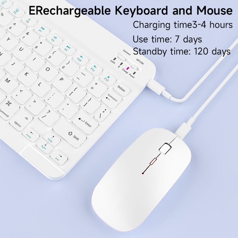 Bluetooth billentyűzet IOS rendszerhez Android Windows iPad billentyűzethez Air Mini Pro vezeték nélküli billentyűzet egér Xiaomi Apple Huawei Tablethez