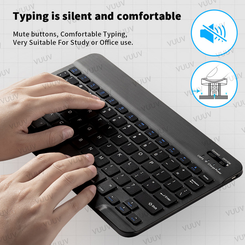 Rainbow Backlit iPad tipkovnica za tablet telefon prijenosno računalo španjolski ruski portugalski bežična Bluetooth tipkovnica za Xiaomi Samsung