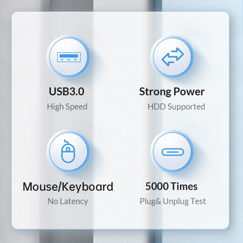 ORICO 4 θύρες Usb Hub USB 3.0 5Gbps High Speed Multi USB A Splitter USB Adapter για υπολογιστή Macbook Pro Αξεσουάρ ABS