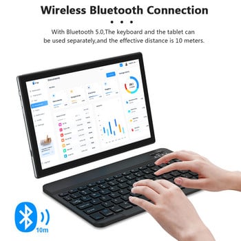 Мини Bluetooth клавиатура Безжична руска клавиатура Таблет Испанска акумулаторна клавиатура За таблет ipad мобилен телефон Лаптоп