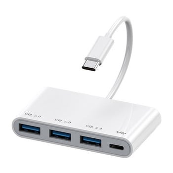 4 σε 1 USB3.0 C Hub 4 θυρών USB 3.0 USB 2.0 Type-c Extender USB Multi-splitter Προσαρμογέας OTG για υπολογιστή υπολογιστή