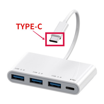 4in1 USB3.0 C šakotuvas 4 prievadų USB 3.0 USB 2.0 Type-c plėstuvas USB kelių skirstytuvų adapteris OTG asmeniniam kompiuteriui